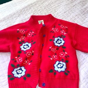 Osh kosh bgosh girls flower cardigan/sweater.